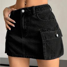 Super Cute And Stylish Ships In 5-10 Business Days Slim Hips, Hip Skirt, Low Waist, Slim Waist, Guinea Bissau, British Indian, Look Fashion, A Team, Denim Skirt