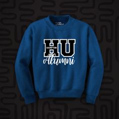 Hampton University™ HU Alumni Sweatshirt Officially licensed collegiate product Sweatshirt: .: Loose fit .: 50% USA Cotton; 50% Polyester .: Runs true to size Discover More Officially licensed Hampton University Apparel Celebrating Black excellence. Building legacy. Join the scholar community: @BlackandScholared Proud HBCU-owned business Fall Varsity T-shirt With Logo Print, Crew Neck T-shirt With University Logo For Fall, Fall Fan Apparel T-shirt With Logo Print, Long Sleeve Cotton T-shirt With University Logo, Collegiate Winter T-shirt For Streetwear, Sporty Winter T-shirt For College, Collegiate T-shirt With Lettering For College, Sporty Tops For Campus During Sports Season, Collegiate Team-colored Sweatshirt With Logo