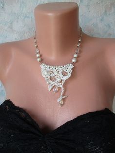 "White  dainty choker necklace,    The necklace is 16 inches long. ( 40 cm) + 1 3/4\" ( 4cm) extension You choose your length for this necklace, I'll add some pearls in the extension if you want a longer necklace. This beaded necklace is ready to send today, and comes in a gift box. A daring, feminine accessory. Very elegant and beautiful to wear  at a party! Very tasteful, fine little  necklace. Please note that shipping from Latvia takes 5-10 business days around Europe and 10 - 25 days overseas. This is the approximate time of delivery Have any questions, please feel free to convo me! I take great pride in my work and would love to answer any questions you may have. Thank you for looking!" Pearl Beaded Choker Jewelry, Delicate Pearl Beaded Choker, Elegant Beaded Pearl Crystal Necklace, Elegant Pearl Crystal Necklace With Beads, Pearl Drop Beaded Choker Necklace, Pearl Drop Beaded Pearl Choker Necklace, Pearl Beaded Choker Necklaces For Wedding, Pearl Pendant Beaded Choker, Elegant Beaded Crystal Choker Necklace