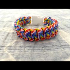 Lgbtq Paracord Bracelet Size: 8 Inches ( Including Clasp) Brand New Handmade By Me 3/8" Plastic Clasp 550 Paracord Smoke Free Home Fast Shipping Casual Rainbow Jewelry With Adjustable Cord, Multicolor Nylon Cord Bracelets With Adjustable Cord, Multicolor Nylon Cord Friendship Bracelets, Multicolor Adjustable Nylon Cord Bracelet, Handmade Multicolor Nylon Cord Bracelets, Adjustable Multicolor Nylon Cord Bracelets, Multicolor Braided Nylon Cord Friendship Bracelets, Multicolor Nylon Cord Braided Bracelet, Adjustable Multicolor Braided Jewelry