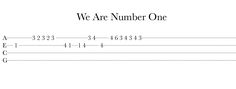 we are number one on the side of a sheet of paper with numbers in it