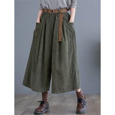 Wide Leg Pants Casual, Aesthetic Clothing Stores, Cropped Wide Leg Pants, Corset Bustier, Off Shoulder Fashion, Pants Casual, Fur Fashion, Green And Khaki, Type Of Pants