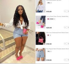 Curvy Shein Outfits, Shein Outfits Spring 2023, Spring Shein Outfits, Cute Shein Outfits Black Women, Spring Outfits Shein, Shien Outfit Idea For Summer, Shein Vacation Outfits 2023, Shien Clothes Outfits, Outfit Ideas Summer Shein