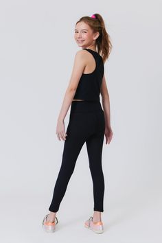 Girls TLC Legging in Jet Black