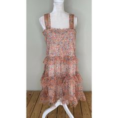 Nwt - New With Tags Wild Fable Women’s Peach Floral Sleeveless Tier Dress Size Xl Super Cute, Great Quality Dress! Chic Orange Sleeveless Sundress, Apricot Sleeveless Summer Dress, Apricot Sleeveless Sundress For Spring, Sleeveless Apricot Sundress For Spring, Sleeveless Apricot Dress For Summer, Summer Apricot Sleeveless Dress, Apricot Sleeveless Dress For Garden Party, Sleeveless Apricot Dress For Garden Party, Apricot Sleeveless Floral Print Dress