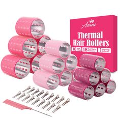 PRICES MAY VARY. ALL-DAY CURLS: Transform your look with Asani's 37-piece thermal hair roller set. Featuring an aluminum core, these hot rollers create long-lasting curls for all hair types. Elevate your style with hot curlers for enhanced volume and curls throughout the day. FREEBIES YOU’LL LOVE: Elevate your styling game with Asani's thermal rollers. Each set includes 18 duckbill hair clips and 1 rattail comb at no extra cost. Experience the excellence of hot curlers and styling tools, upgradi Good Hair Curlers, Hair Rollers For Volume, Volume Rollers, Rollers For Volume, Rattail Comb, Hot Hair Rollers, Rollers For Hair, Best Hair Rollers, Hair Roller Set