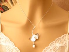 Pretty  $39.50 Handmade Leaf-shaped Jewelry For Wedding, Elegant Petal-shaped Wedding Necklaces, Elegant Leaf-shaped Wedding Jewelry, Elegant Petal Shaped Necklace For Gift, Elegant Petal Necklace For Gift, Handmade Elegant Leaf-shaped Necklace, Handmade Leaf-shaped Wedding Jewelry, Art Nouveau Wedding, Nouveau Wedding