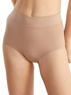 PRICES MAY VARY. Dig-free comfort waistband Feel-good microfiber fabric Full-coverage brief Sits at high waist Bra Brands, Bare Necessities, Muffin Top, Long Shirt, Briefs, Feel Good, High Waist, High Waisted, Fabric