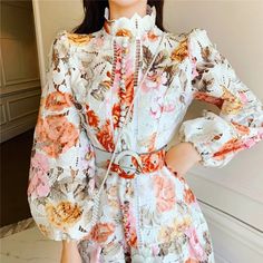 Brand New Colorful Prints Never Fading Long Sleeves Quality That Lasts And Lasts You Will Love This! Short Dress With Sleeves, Floral Short Dress, Floral Embroidery Dress, Woolen Dresses, Dress With Sleeves, Button Front Dress, Elegant Dresses For Women, Floral Lace Dress, Long Sleeve Floral Dress