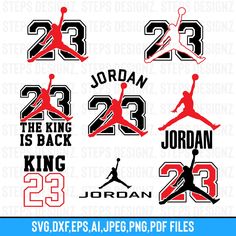 jordan basketball svg files for cricut, silhouettes and other cutting machines