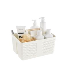 a white container filled with lots of different items