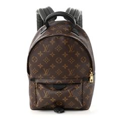 This is the authentic LOUIS VUITTON Monogram Palm Springs Backpack PM. This backpack is crafted of monogram coated canvas with black calfskin leather trim. It features an exterior zipper pocket, a leather handle, adjustable padded leather shoulder straps, and gold hardware. The top zipper opens to a black fabric interior with a pocket. Louis Vuitton Monogram Bag, Louis Vuitton Backpack, Louis Vuitton Empreinte, Louis Vuitton Shoulder Bag, Monogram Bag, Louis Vuitton Damier Ebene, Future Life, Black Backpack, Palm Springs