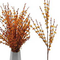 PRICES MAY VARY. Lifelike Bouquet: 5pcs fake fall flowers are 29 inches tall. Each bundle has 12 flexible stems. Artificial flowers feature unique floral swirls with small berries at the top of the stems. The attractive hues create multi-colored bouquets perfect for DIY flower arrangements that blend perfectly into your personal décor Unique Material: Our fall floral stems are made of plastic, like foam, soft and fluffy. The stem is made of paper-wrapped iron wire, which can be bent or pruned to Xmas Table Centerpieces, Thanksgiving Flower Centerpieces, Diy Fall Garland, Fall Floral Stems, Orange Fall Decor, Vase Decorations, Orange Jasmine, Diy Wedding Bouquets, Thanksgiving Flowers