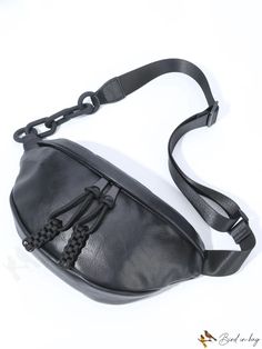 BirdinBag - Streamlined Waist Pouch Casual On-the-go Pouch With Zipper Pocket, Large Capacity Black Casual Pouch, Black Pouch With Large Capacity, Casual Large Capacity Black Pouch, Casual Black Large Capacity Pouch, Casual Zipper Pouch Bag For On-the-go, Casual Bags With Zipper Pouch For On-the-go, Casual Rectangular Pouch With Zipper Closure, Casual On-the-go Bag With Zipper Pouch