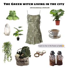 Green Witch Outfit Aesthetic, Green Witchcraft Aesthetic, Green Witch Aesthetic, Witch Aesthetics, Witchcraft Aesthetic, Niche Aesthetic, Green Witchcraft, Hippie Aesthetic, Witchy Stuff