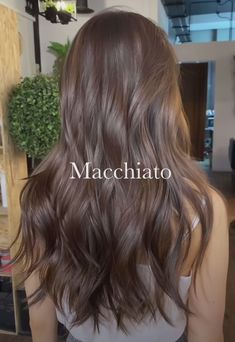 Rambut Brunette, Ash Hair Color, Brunette Hair With Highlights, Brunette Balayage Hair, Brown Hair Balayage, Hair Stylies, Haircuts Straight Hair