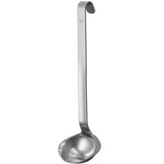 a stainless steel toilet brush on a white background