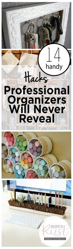 the words hacks for professional organizer's will never reveal