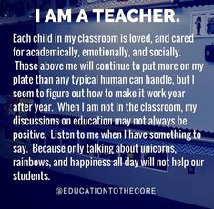 an image of a teacher's quote with the words i am a teacher on it