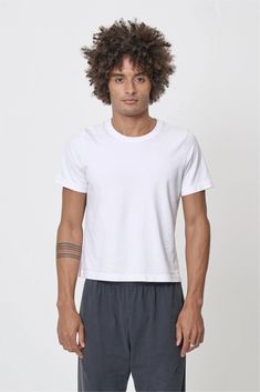 Tailored Trash Tee — Everybody.World Stretch Short Sleeve Muscle Tee For Everyday, Stretch Muscle Tee With Short Sleeves, Fitted Short Sleeve Sporty Muscle Tee, Sporty Fitted Short Sleeve Muscle Tee, Fitted Cotton Muscle Tee, Fitted Short Sleeve Muscle Tee, Fitted Cotton Muscle Tee Casual, Sporty Fitted Muscle Tee With Crew Neck, Basic Fitted Muscle Tee For Everyday