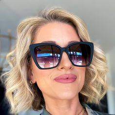 Enter the spotlight with these bold sunnies, complete with a cat eye and oversized shape. Robin Arzon, Lauren Lane, Tori Kelly, James Decker, Jessie James Decker, Jessie James, Lauren London, Diff Eyewear, Grey Gradient