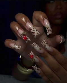 Nails Leopard, Cheetah Print Nails, Cheetah Nails, Print Nails, French Acrylic Nails, Long Acrylic Nails Coffin, Really Cute Nails