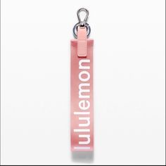 Nwt Lululemon Never Lost Keychain In Pink And White Sold Out Online Lululemon Scrunchie, Lululemon Never Lost Keychain, Never Lost Keychain, Lululemon Scarf, Keychain Pink, Lululemon Vinyasa Scarf, Yoga Mat Strap, Carabiner Keychain, Lululemon Headbands