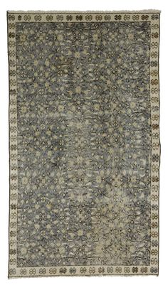 Add a timeless touch to your home with this stunning vintage Turkish wool rug, handwoven by skilled artisans. This 3x 6 rug features a rich gray and beige geometric design, perfect for creating a bold statement in your living room or bedroom. Made from %100 wool, this one-of-a-kind piece offers unmatched durability and softness underfoot.  Crafted in the mid-20th century, this vintage rug showcases the intricate patterns and craftsmanship characteristic of Turkish rugs, Its distressed appearance Turkish Decor, Rug For Kitchen, Geometric Vintage, Wool Kilim Rug, Unique Rug, Grey And Beige, Boho Vintage, Unique Rugs, Handmade Boho