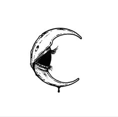 a black and white drawing of the letter c with an upside down crescent shaped object