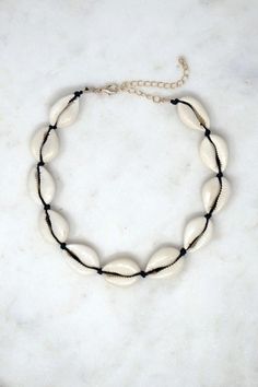 Large puka shell necklace choker