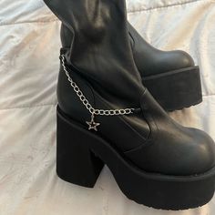 Bratz Collection Platform Boots. Never Worn Dollskill Boots, Bratz Boots, Dolls Kill Shoes, Platform Boots, Dolls Kill, Over The Knee Boots, Over The Knee, Me Too Shoes, Fashion Inspo Outfits