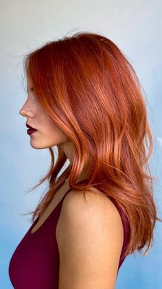 Red Orange Hair, Cheveux Oranges, Hair Color Orange, Hair Color And Cut, Red Hair Color, Orange Hair