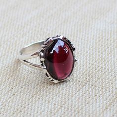 Sterling Silver Garnet Ring, Red Garnet Ring, Plus Size Rings, Handmade Jewelry Box, Moonstone Ring Sterling Silver, Garnet Ring, Garnet Rings, Garnet Gemstone, Bulk Order