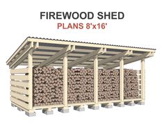 the firewood shed plans 6'x16'are ready to be used for storage