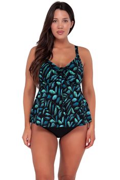 Marin Tankini Top | Everything But Water Cheap Tankini For Sunbathing, Affordable Tankini With Built-in Bra For Beach Season, Cheap Beachy Sleeveless Tankini, Cheap Seamless Tankini For Poolside, Cheap Solid Tankini With Built-in Bra, Cheap Low-rise Tankini For Pool, Cheap Fitted Seamless Tankini, Casual Tankini With Built-in Bra, Cheap Stretch Printed Tankini