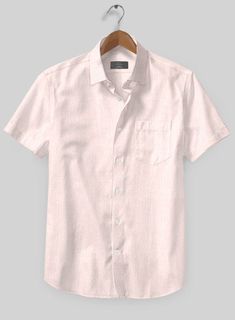 Add a touch of luxury to your wardrobe with our linen shirt. 
 
 Crafted from pure linen, our light pink linen shirt is sure to stay in your sartorial arsenal for years to come. 
 Crisp All Natural Fabric Linen, Natural Fabrics are always better than Man-Made Polyester fabrics, they are more comfortable and adapt to the body shape very well. 
 
 Made according to your measurements for the special you. 
 
 Pamper yourself, get this shirt made exclusively for you now! Semi-formal Linen Shirt With Spread Collar, Semi-formal Collared Linen Top, Summer Formal Linen Shirt, Semi-formal Linen Top With Spread Collar, Collared Linen Top For Semi-formal Occasions, Semi-formal Linen Shirt For Spring, Casual Linen Shirt For Semi-formal Occasions, Casual Semi-formal Linen Shirt, Formal Short Sleeve Linen Top