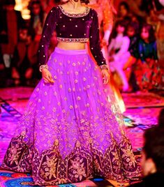 Purple Lehnga choli and dupatta can be customized into any color & style. If you would like the top to be longer reach out to us. Lehenga Velvet, Purple Lehenga, Mehndi Outfit, Velvet Top, Bridal Mehndi, Velvet Tops, Color Style, Lehenga, Favorite Outfit