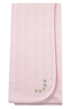 This pointelle-knit cotton blanket is embroidered with pretty posies and will send little ones off to dreamland in soft comfort. Exclusive retailer 100% cotton Machine wash, tumble dry Imported Pink Baby Blanket, Baby Wishlist, Dainty Flowers, Baby Blanket Knitting, Baby Gear Essentials, Dream Family, Pet Mom, Kid Clothes, Pointelle Knit