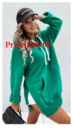 🌟👗Get ready for the most comfortable hoodie in your closet! Look great with any outfit and feel cozy all day long because YOU deserve style and comfort!🌺 Buy now and stand out! 🛍️🌼 Leisure Hoodie With Kangaroo Pocket, Comfortable Green Hoodie For Fall, Comfy Green Hoodie For Fall, Comfortable Long-sleeve Hoodie With Drawstring Hood, Casual Green Hoodie For Leisure, Green Hoodie For Leisure In Winter, Green Winter Hoodie For Leisure, Leisure Hoodie With Kangaroo Pocket And Long Sleeves, Green Sweatshirt With Drawstring Hood