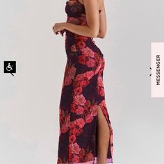 Brand New With Tag And Ribbon House Of Cb Dresses, House Of Cb, House Dress, Xl Dress, Flower Print, Dress Brands, Fall Fashion, Flower Prints, Pink Black