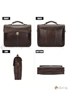 Bird in Bag - Classic Leather Briefcase Bag for Work and School Brown Rectangular Business Case Bag, Classic Rectangular Case Bag For Business Trips, Classic Rectangular Case Bag For Daily Use, Classic Rectangular Bag With Large Capacity, Brown Rectangular Case Bag For Business Trips, Classic Rectangular Satchel With Large Capacity, Brown Rectangular Bag With Removable Pouch, Brown Rectangular Shoulder Bag With Top Carry Handle, Classic Rectangular Laptop Bag With Removable Pouch