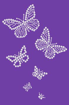 Rhinestone Butterflies - Women's T-shirt Purple Bedazzle Ideas Clothes, Rhinestone Tshirt Designs, Rhinestone Shirt Designs, Rhinestone Tshirts, Rhinestone Designs Pattern, Wallpaper Patterns, Pet Style, Phone Wallpaper Patterns, Luxury Pet