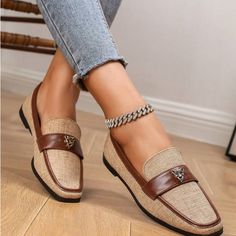 Two Tone Classic Loafers Classic Loafers, Tan Brown, Flat Shoes Women, Loafer Flats, Two Tone, Loafers, Women Shoes, Collage, Pins