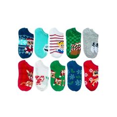 Celebrate the spirit of the season in this 10-Pack of Rudolph Women's Holiday No-Show Socks! Featuring Rudolph, Bumble, Hermey, Sam the Snowman, and Clarice, these socks will add a dash of fun to your outfit during this holiday season. Lightweight and breathable, these socks are perfect for all-day wear. Are you ready to add some holiday cheer to your wardrobe? Size: 4-10.  Color: Blue.  Gender: female.  Age Group: adult. Sam The Snowman, Rudolph The Red, The Snowman, Red Nosed Reindeer, No Show Socks, Blue Gender, Socks And Hosiery, The Spirit, Holiday Cheer