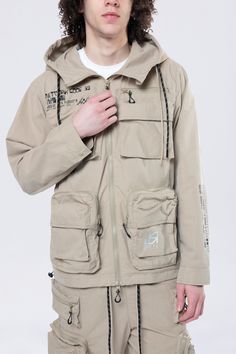 Utility Windbreaker Jacket - Khaki – SMOKERISENY.COM Jean Top, Denim Jacket Women, Color Khaki, Windbreaker Jacket, Overall Shorts, Jacket Tops, Bottoms Pants, Short Tops, Short Sets