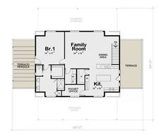 the first floor plan for a home