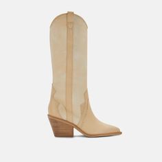 In The Color Vanilla Nubuck, Only Worn A Few Times! Some Scuffs On The Toes From Wear That Could Be Removed With A Magic Eraser! Dolce Vita Booties, Western Style Boots, Chocolate Leather, Trending Sandals, Leather Cowboy Boots, Western Boot, Prairie Dress, Dolce Vita Shoes, Tall Boots