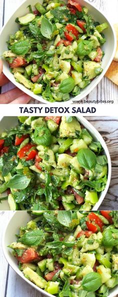 two bowls filled with different types of vegetables