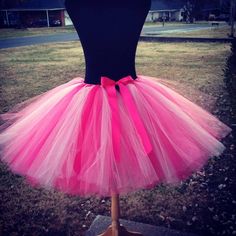 a pink and black tutu skirt on a mannequin