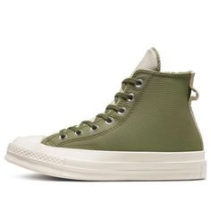 Converse Chuck 70 Counter Climate High 'Utility Papyrus' A01333C (SNKR/Unisex/Non-Slip/High Top/Wear-resistant) Sporty Olive Sneakers For Outdoor, Green Converse Sneakers For Outdoor, Green Leather Converse Sneakers, Men's Converse, Sneakers Converse, Converse Chuck 70, Chuck 70, Hi Top, Converse Chuck Taylor All Star